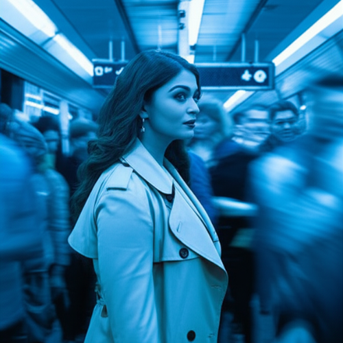 Blue vignette scene
